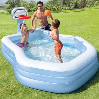 Piscina Inflável Infantil Com Cesta De Basquete 790l - Intex