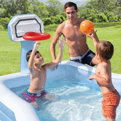 Piscina Inflável Infantil Com Cesta De Basquete 790l - Intex