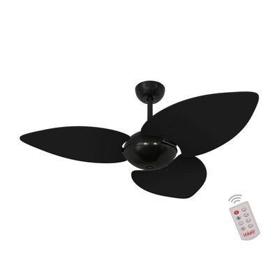 Ventilador De Teto Nero 3 Pás Preto 127V C/ Controle 110V