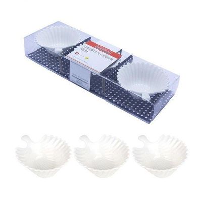 Conjunto Com 03 Petisqueiras De Porcelana Pcln-080 - Haüskraft