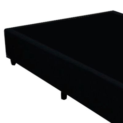 Cama Box Casal Suede Sereneprime Preto 138x188x40
