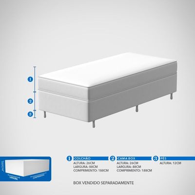 Colchão Solteiro Mola Ensacada Prodormir Active In Box