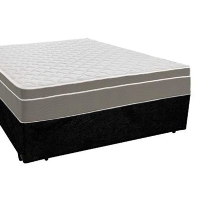 Cama Box Casal Suede + Colchão Sereneprime Molas Ensacadas 138x188x65 Preto