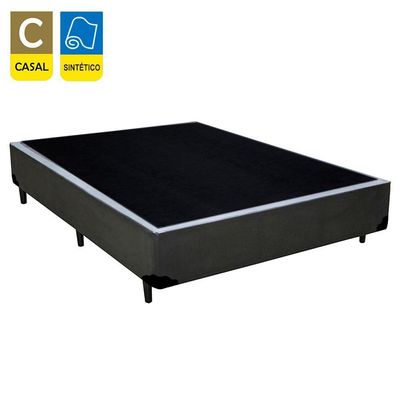 Cama Box Casal Sintético + Colchão De Espuma D33 - Sereneprime - 138cm Cor predominante Cinza