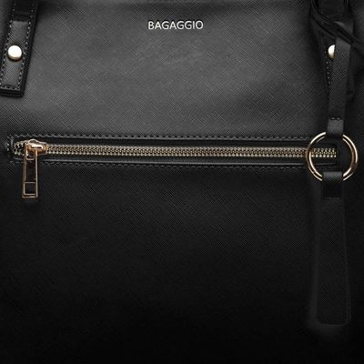 Bolsa Feminina Tote Saffiano Preta G / Preto