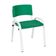 Kit 8 Cadeira Iso Infantil Creche, Escola Base Branco Verde Escuro