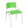 Kit 7 Cadeira Iso Infantil Creche, Escola Base Branco Verde Claro