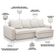 Sofá Retrátil Reclinável Para Sala De Estar Living 195cm Vêneto F04 Bouclê Cru - Lyam Decor