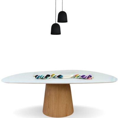 Mesa De Jantar Cone Oval Orgânica 160x90cm