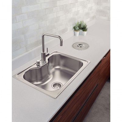 Cuba de Sobrepor 69x49 Cm em Aço Inox com Válvula Tramontina