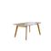Conjunto Sala De Jantar 6 Lugares Mesa Slim E Cadeiras Em Veludo Móveis Mix Mel/off-white/nude