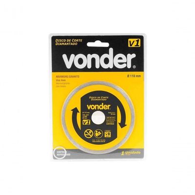 Disco Diamantado Vonder 110mm V1 Furo 20