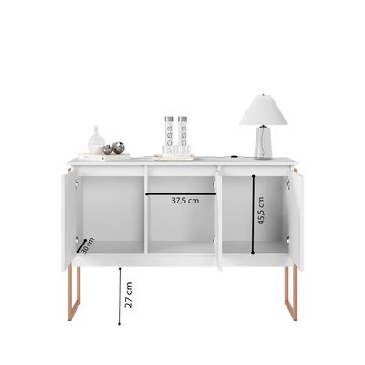 Conjunto De Buffets Industriais Milão Branco Cobre
