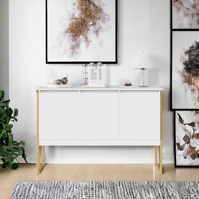 Conjunto De Buffets Industriais Milão Branco Cobre