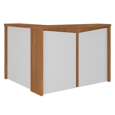 Balcão De Recepção 135cm Corp A06 Freijó-branco - Mpozenato