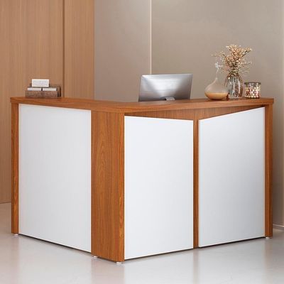 Balcão De Recepção 135cm Corp A06 Freijó-branco - Mpozenato