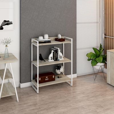Estante Kuadra 80x40x104cm C/03 Prateleiras Snow / Est.branca Snow / Est.branca
