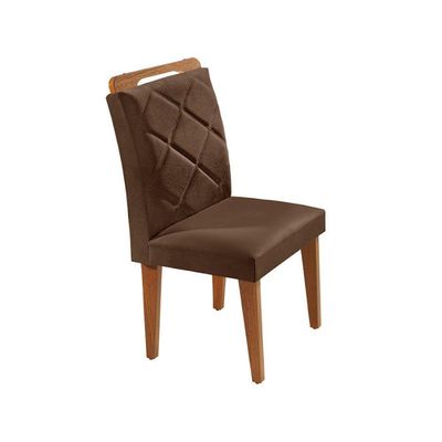 Mesa Alvorada 180 Tp Mdf Vidro Canto Reto 6 Cadeiras Rufato Turim/off White/imbuia/serig. Off White