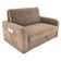 Sofá Cama Com Baú 2 Lugares Raheny Suede Bege