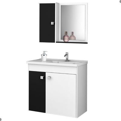 Gabinete Com Cuba E Armário Arlon Branco Preto