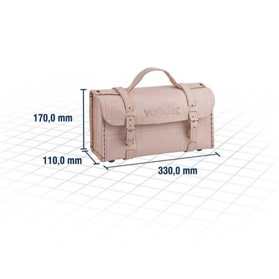 Maleta de couro para ferramentas 330 mm x 170 mm x 110 mm marrom VONDER