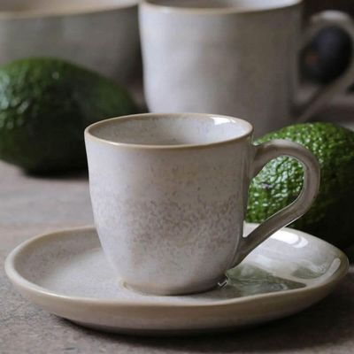 Aparelho de Jantar 24 Peças Cerâmica Bio Latte Off White Porto Brasil Mesa Posta