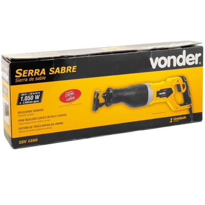 Serra Sabre Elétrica 220V Vonder 28mm 1050W Corte Madeira Metal Plástico Reto Curvo