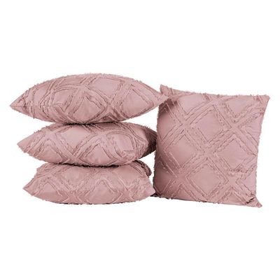 Capas De Almofadas Aveline 45cm X 45cm 04 Peças - com estilo na cor Rosê