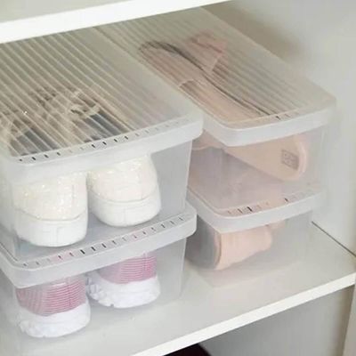 12 Caixas Organizadoras de Calçados 35 ao 38 Empilhável 4,2L Ordene Multiuso