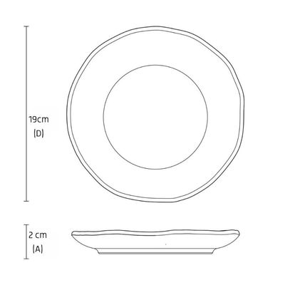 Prato de Sobremesa 19cm Orgânico Cerâmica Preto Avulso Porto Brasil Mesa Posta