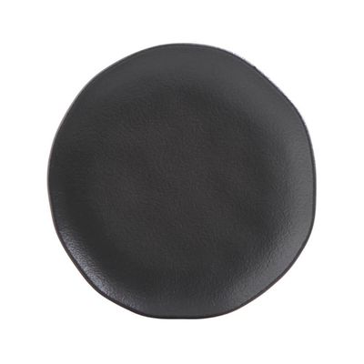 Prato de Sobremesa 19cm Orgânico Cerâmica Preto Avulso Porto Brasil Mesa Posta