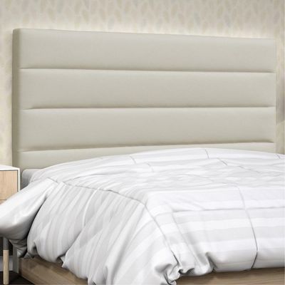 Cabeceira Solteiro 90cm Greta Sintético Bege - Mpozenato