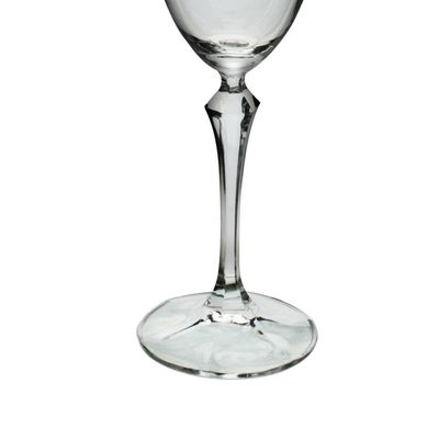 Jogo de taças para água Bohemia Elizabeth em cristal 350ml 6 peças prata rim