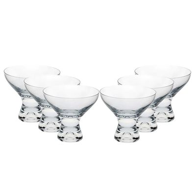 Jogo de taças para sobremesa em cristal Bohemia Vega 6 peças 330ml