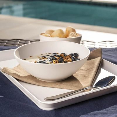 Bowl Plástico 500ml Branco Coza Cumbuca Servir Iogurte Fruta