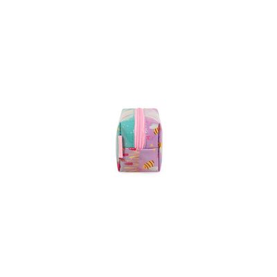 Estojo Escolar Feminino Unicórnio Rainbow Azul e Roxo U / Azul