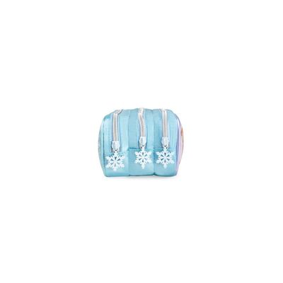 Estojo Escolar Feminino Médio Frozen 3 Compartimentos Azul Claro U / Azul claro