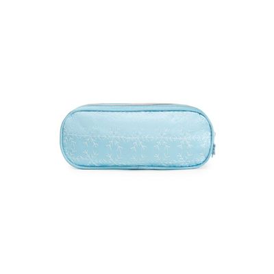 Estojo Escolar Feminino Médio Frozen 3 Compartimentos Azul Claro U / Azul claro