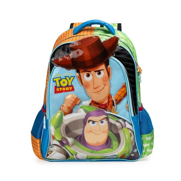Mochila Escolar Masculina Infantil Toy Story Woody e Buzz U / Verde