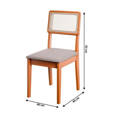 Conjunto De 6 Cadeiras De Jantar Santiago Em Tecido Boucle Cinamomo nevoa Boucle
