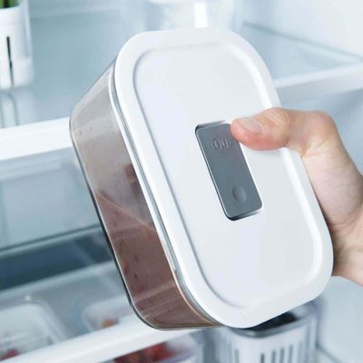 8 Potes De Vidro Hermético 725ml Fresh Lock Branco Fechado 17X7,5 Marmita Comida OU