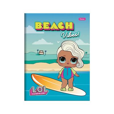 Caderno Foroni Brochura Capa Dura 1/4 LOL 96 Folhas Capas Diversas - Item Sortido