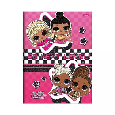 Caderno Foroni Brochura Capa Dura 1/4 LOL 96 Folhas Capas Diversas - Item Sortido