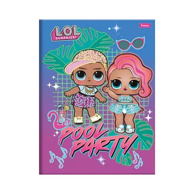 Caderno Foroni Brochura Capa Dura 1/4 LOL 96 Folhas Capas Diversas - Item Sortido