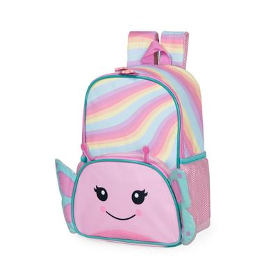 Mochila Escolar Feminina Pets Borboleta U / Rosa