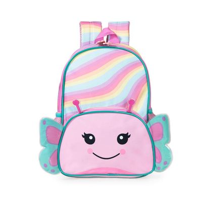 Mochila Escolar Feminina Pets Borboleta U / Rosa