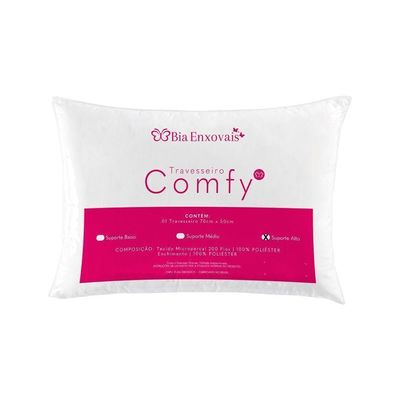 Travesseiro Comfy Suporte Alto 01 Peça - opção de cor Branco