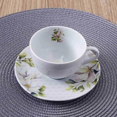 Jogo 12 Xícaras e Pires Porcelana 250ml Magnólia Tramontina Branco Chá Café