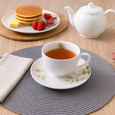 Jogo 12 Xícaras e Pires Porcelana 250ml Magnólia Tramontina Branco Chá Café
