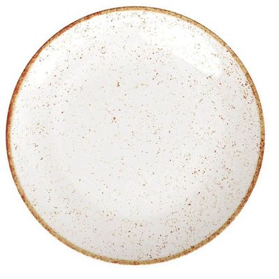Kit 24 Pratos Rasos Tramontina Rústico Marrom Porcelana 28cm Eventos Restaurante